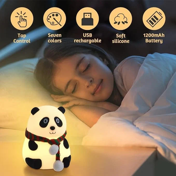 Rechargeable Silicone Panda Night Light
