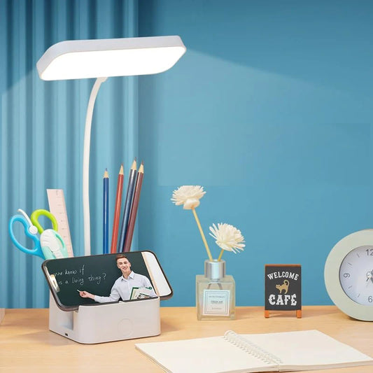 Rechargeable Study Lamp With Pen And Phone Holder