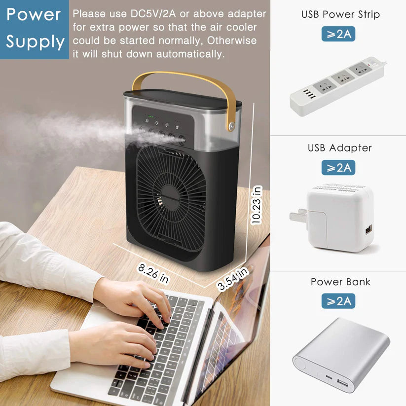 Mist cooler for kitchen office shop