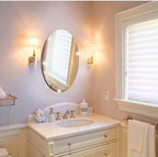 Oval Adhesive Wall Mirror Sticker – 30x20 cm Acrylic, Unbreakable
