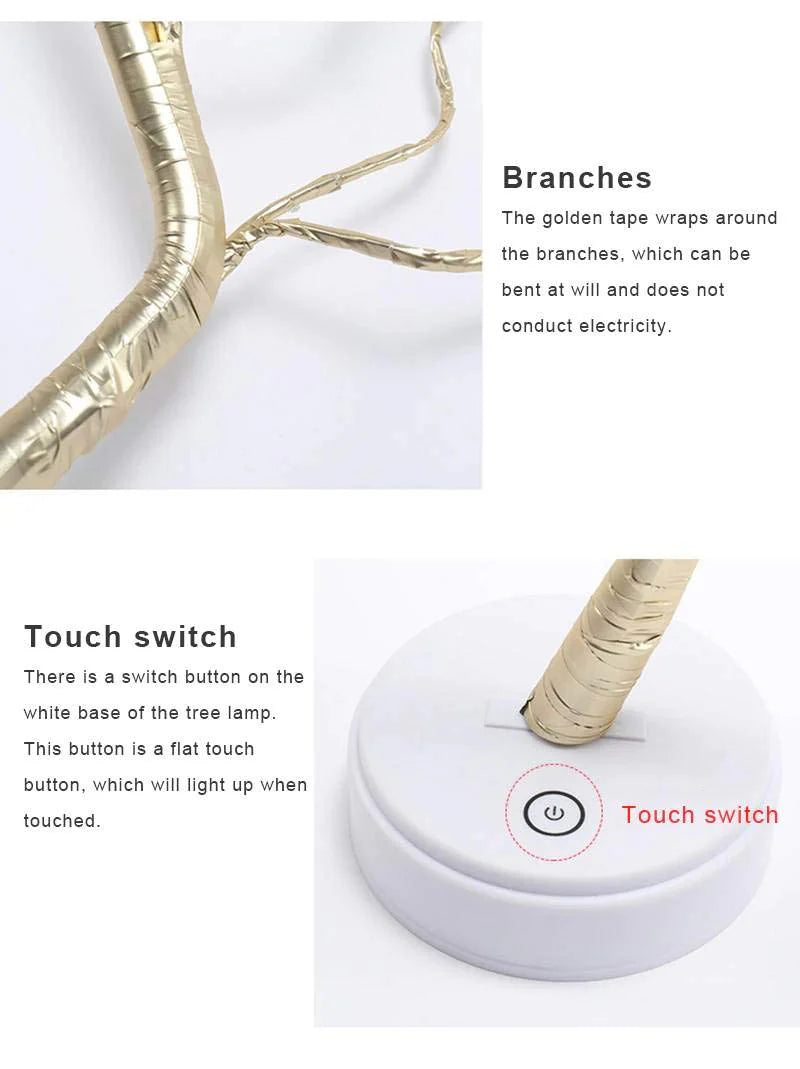 LED Bonsai Tree Light with Touch Switch
