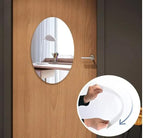 Oval Adhesive Wall Mirror Sticker – 30x20 cm Acrylic, Unbreakable