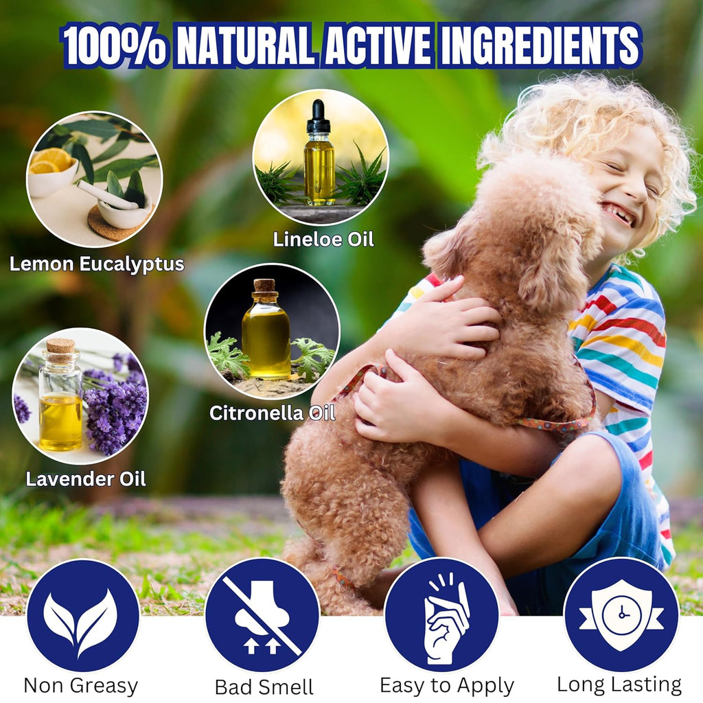 Adjustable Waterproof Flea & Tick Collar for Dogs – 8-Month Protection with Natural, Safe Ingredients | Adjustable, Safe, and Water-Resistant Dog Collar for All Breeds